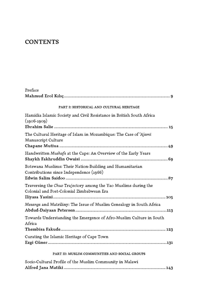 Islamic Civilization in Southern Africa. History, Contemporary State & Future Perspectives