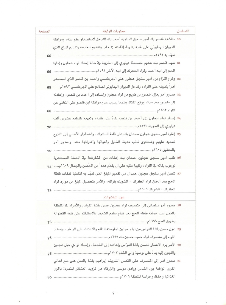 Jordan in Ottoman Archive Documents