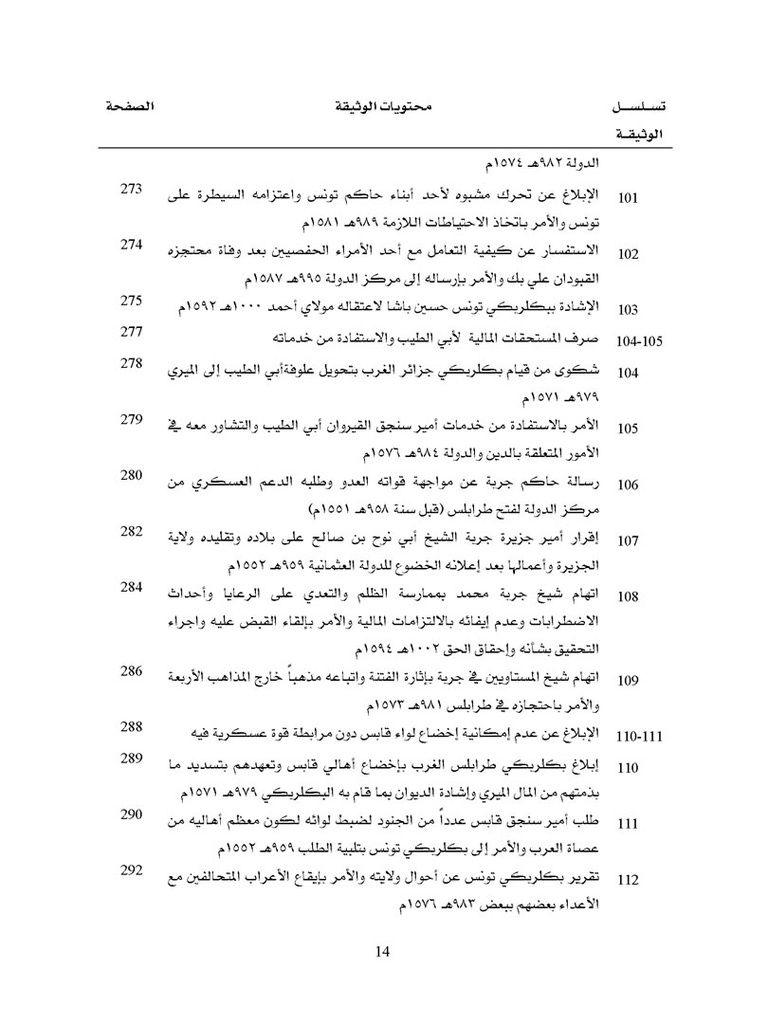 The Wilaya of Tunis in the 10th century AH/16th century AD