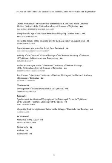 Research on History, Arts and Culture in Tajikistan