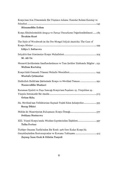 Proceedings of the International Symposium on “Konya in Islamic Civilisation”