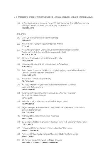 Proceedings of the Fourth International Congress on Islamic Civilisation in the Balkans