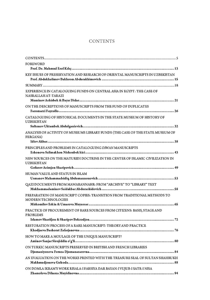 Current Conditions of the Preservation and Research of Ancient Written Sources