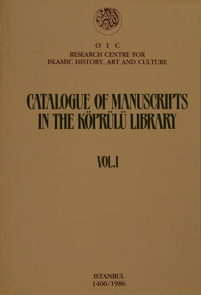 Catalogue des manuscrits de la bibliothèque Koprulu